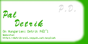 pal detrik business card